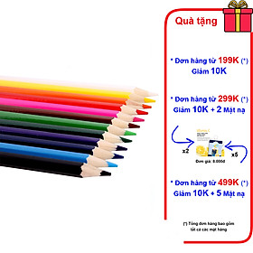 Bút chì màu loại dài 12 màu, 24 màu