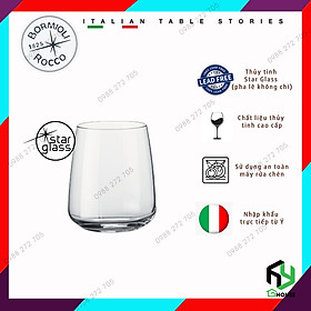 [ITALY] Ly thủy tinh uống rư ợu mạnh cao cấp, cốc uống ruou, ly nước Aurum 370ml - Bormioli Rocco