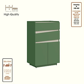 Hình ảnh [Happy Home Furniture] VIGGO, Tủ đựng đồ 2 ngăn kéo - 2 cửa mở, 52cm x 32cm x 82cm ( DxRxC), THK_163