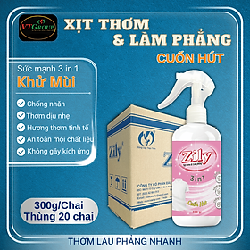 Xịt Thơm & Làm Phẳng Quần Áo Zily 300g ( 20 Chai/Thùng ) - Tặng 1 chai Nước giặt KH Zily 3.8Kg