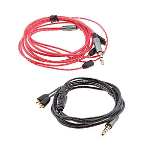 2Pieces Replacement Upgrade Audio Cable Cord with Mic for Shure SE215 SE315 SE425 SE535 UE900