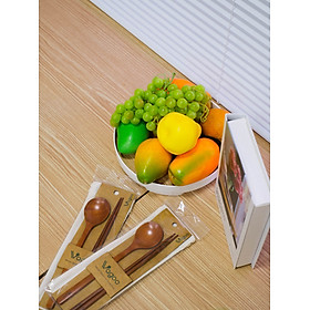 Mua Bộ Đũa Muỗng Bằng Gỗ Nhãn Tự Nhiên  Kèm Túi Vải  - VAGOO - Làm Thủ Công Chống Thấm  Chống Ẩm Mốc  An Toàn Cho Sức Khoẻ