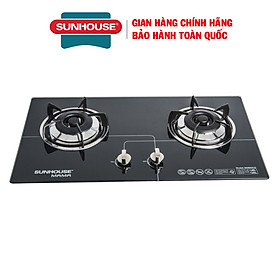 Bếp Gas Âm Đôi Mặt Kính Sunhouse - MMB6632 - Hàng chính hãng