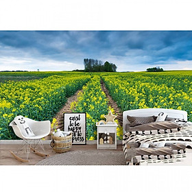 Mua Tranh dán tường 3D vườn hoa vàng PC36