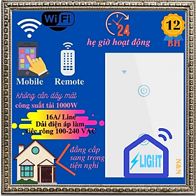 Công tắc điện thông minh cảm ứng wifi smart life app  tuya điều khiển từ xa qua điện thoại 220V 3 Nut