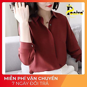 Áo sơ mi nữ tay dài trơn