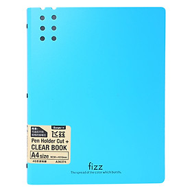 Bìa 40 Lá Nhựa Guangbo Fizz A4 36374 - Xanh Nhạt