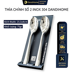 Mua Bộ 6 thìa chính Inox 304 kiểu châu Âu (số 2)