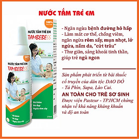 Nước tắm thảo dược trẻ em TAMBEBESS - ngăn ngừa bệnh đường hô hấp, kháng khuẩn, kháng nấm, ngăn ngừa rôm sẩy, mụn nhọt, lở ngứa, cứt trâu, giúp trẻ ngủ ngon - được nghiên cứu bởi tiến sỉ trường Đại học Dược Hà Nội
