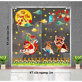 Mua Decal trang trí trung thu 2021 Long Lân quy tụ dưới trăng