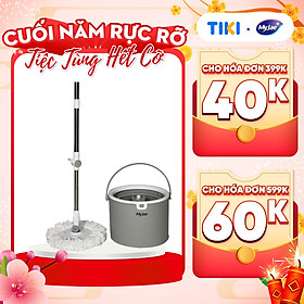 Thùng Lau Nhà Tròn MyJae Tiện Lợi Thông Minh Giặt Vắt 2 Trong 1