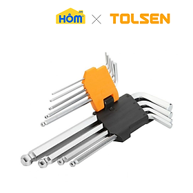 Bộ lục giác bi 9 cây ngắn 1.5-10mm TOLSEN