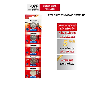 5 Viên Pin CR2025 3V Panasonic Lithium made in Indonesia - Hàng chính hãng