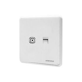 Mua CÔNG TẮC CÁP TIVI VÀ ĐIỆN THOẠI  87566 AKKO STAR   - HÀNG CHÍNH HÃNG