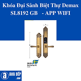 Khóa Đại Sảnh Biệt Thự Demax SL8192 GB - APP WIFI. Hàng Chính Hãng