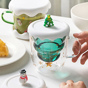 Ly cây thông Noel thủy tinh chịu nhiệt Borosilicate 2 lớp
