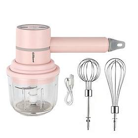 Máy đánh trứng cầm tay mini 3in1 kiêm máy xay mini đồ ăn dặm, tỏi ớt, gia vị sạc tích điện Padabanic, bảo hành 12 tháng