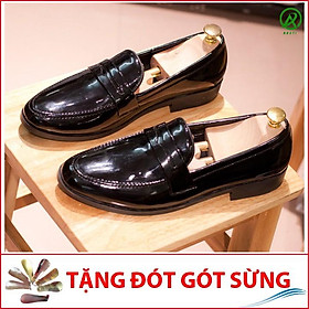 Giày Lười Nam Đẹp Băng Khuyết Da Bóng Rất Sang Trọng - M367-BONG- Kèm Đón Gót Sừng