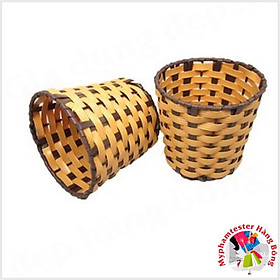 Cốc đựng giấy ăn nhựa giả mây, cốc nhựa cắm giấy k mốc