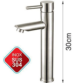 Mua Vòi lavabo nóng lạnh inox 304 cao cấp cao 30cm + TẶNG kèm 2 dây cấp nước
