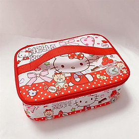 Sanrio Hello Kitty Túi Xách Hoạt Hình Sinh Viên Túi Đựng Hộp Cơm Trưa Giai Điệu Hộp Cơm Cách Nhiệt Túi Lớn Dung Tích Túi Bảo Quản