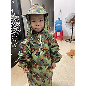 Áo mưa bít cho bé từ 7 - 10 tuổi , vải dù chống thấm , họa tiết hoạt hình dễ thương kèm túi đựng xinh xắn , giao màu ngẫu nhiên
