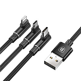Mua Cáp sạc và truyền dữ liệu Baseus MVP tích hợp 3 đầu Type C  Android và Lightning LV173 - Hàng chính hãng