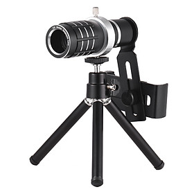 Ống Kính Telephoto Zoom Quang Học Kèm Tripod Cho Điện Thoại (12X)