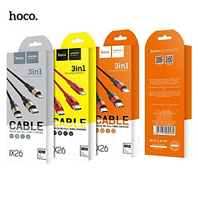 Mua Cáp Sạc 3 in 1 Cáp Sạc 3 Đầu Hoco X26 - Hàng Chính Hãng
