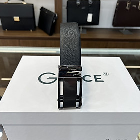 Dây Lưng Nam Thắt Lưng Chính Hãng GENCE LG63 Chất Liệu Da Bò Cao Cấp Màu Đen