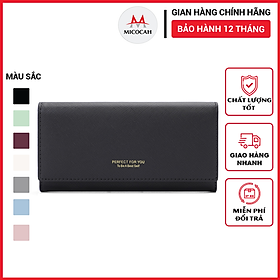 Ví nữ dài cầm tay chính hãng PERFECT FOR YOU đựng tiền điện thoại dự tiệc sang trọng da xước cao cấp cực đẹp PFY31 - Micocah