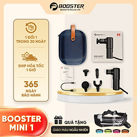 Máy Massage Gun Toàn Thân Thư Giãn Cơ Bắp Booster Mini -Nguyên Seal Cao cấp - Có Vali Đi Kèm