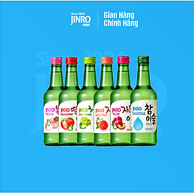 [CHÍNH HÃNG] Soju Hàn Quốc JINRO (Combo 06 chai - Tự chọn vị) - 360ml (Nhập khẩu từ Hàn Quốc)