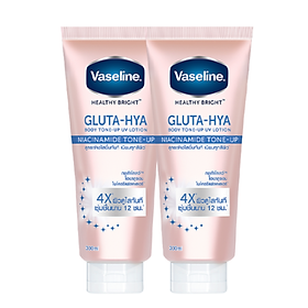 Combo 2 Vaseline Gluta-Hya Dưỡng Thể Nâng Tông Tức Thì Gấp 4x 300ML tuýp