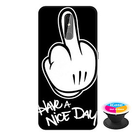 Ốp lưng điện thoại Nokia 3.2 hình Have A Nice Day tặng kèm giá đỡ điện thoại iCase xinh xắn - Hàng chính hãng