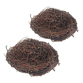 2x Natural Woven Rattan Twig Bird Nest Cage Birdhouse/Bed House