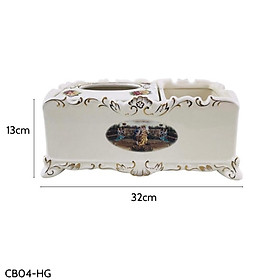 Mua Hộp đựng giấy họa tiết CHâu Âu tinh tế mang phong cách tân cổ điển sang trọng CB04-HG