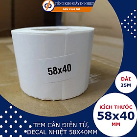 Mua Giấy in tem cân điện tử 58X40mm - DP13 - Decal nhiệt