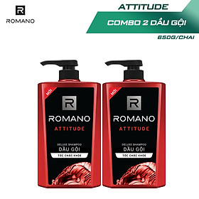 Combo 2 Dầu gội Romano hương nước hoa 650g/chai