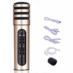 Micro thu âm karaoke live stream C7 loại cao cấp kèm tai phone