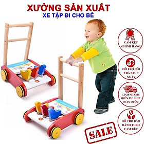 (Xưởng Sản Xuất) Xe tập đi gỗ - xe gà tập đi hình con gà cho bé