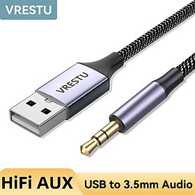 Cáp âm thanh đầu đực USB sang 3,5 mm Bộ chuyển đổi USB A đến 3 giắc cắm 5 giắc cắm AUX Dây tai nghe Loa máy tính để bàn PC TV Âm thanh nổi trên xe hơi Đường dây âm thanh phụ trợ Màu sắc: USB sang 3,5 mm AUX