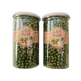 COMBO 2 HŨ ĐẬU HÀ LAN SẤY TỎI ỚT - MỖI HŨ 400G