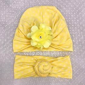 Set mũ turban cho bé