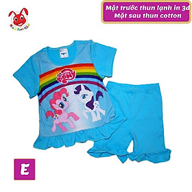 Đồ bộ bé gái lửng hình Pony từ 10-42kg - thun cotton - Kiến Lửa