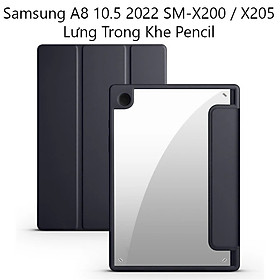Bao Da Cover Cho Samsung Galaxy Tab A8 10.5 (2022) SM-X200 / X205 Có Khe Cho Bút Cảm Ứng Smart Cover