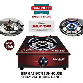 Bếp Gas Dương Đơn Mặt Kính Sunhouse SHB212KG - Hàng chính hãng