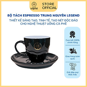 Mua Bộ Tách Đĩa Gốm Espresso Đen  Trung Nguyên Legend  - 90 ml