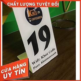 Thẻ mica để bàn- màu sắc theo yêu cầu