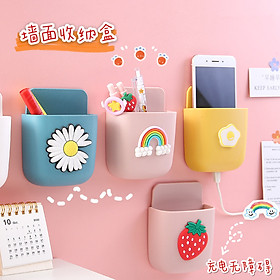 Mua Kệ dán tường đựng điện thoại remote và vật dụng cá nhân dễ thương in hình Ngẫu Nhiên - kệ giá đỡ mini